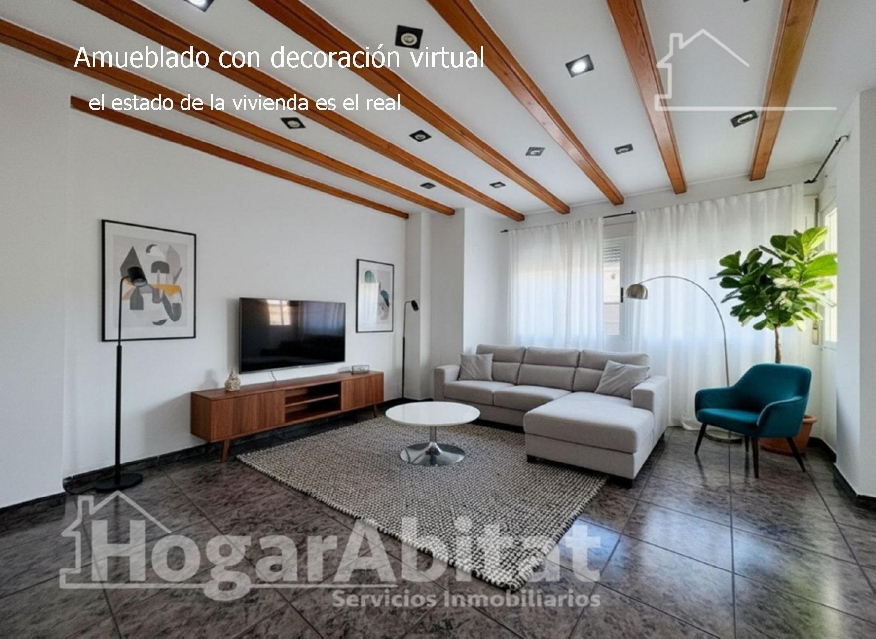 Living room of Flat for sale in Tavernes de la Valldigna  with Air Conditioner, Heating and Storage room