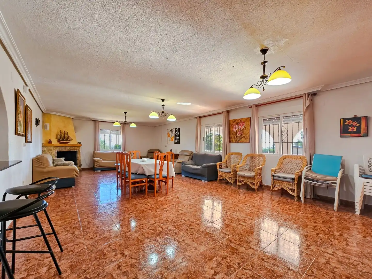 Sala de estar de Finca rústica en venta en Algorfa con Aire acondicionado, Calefacción y Terraza
