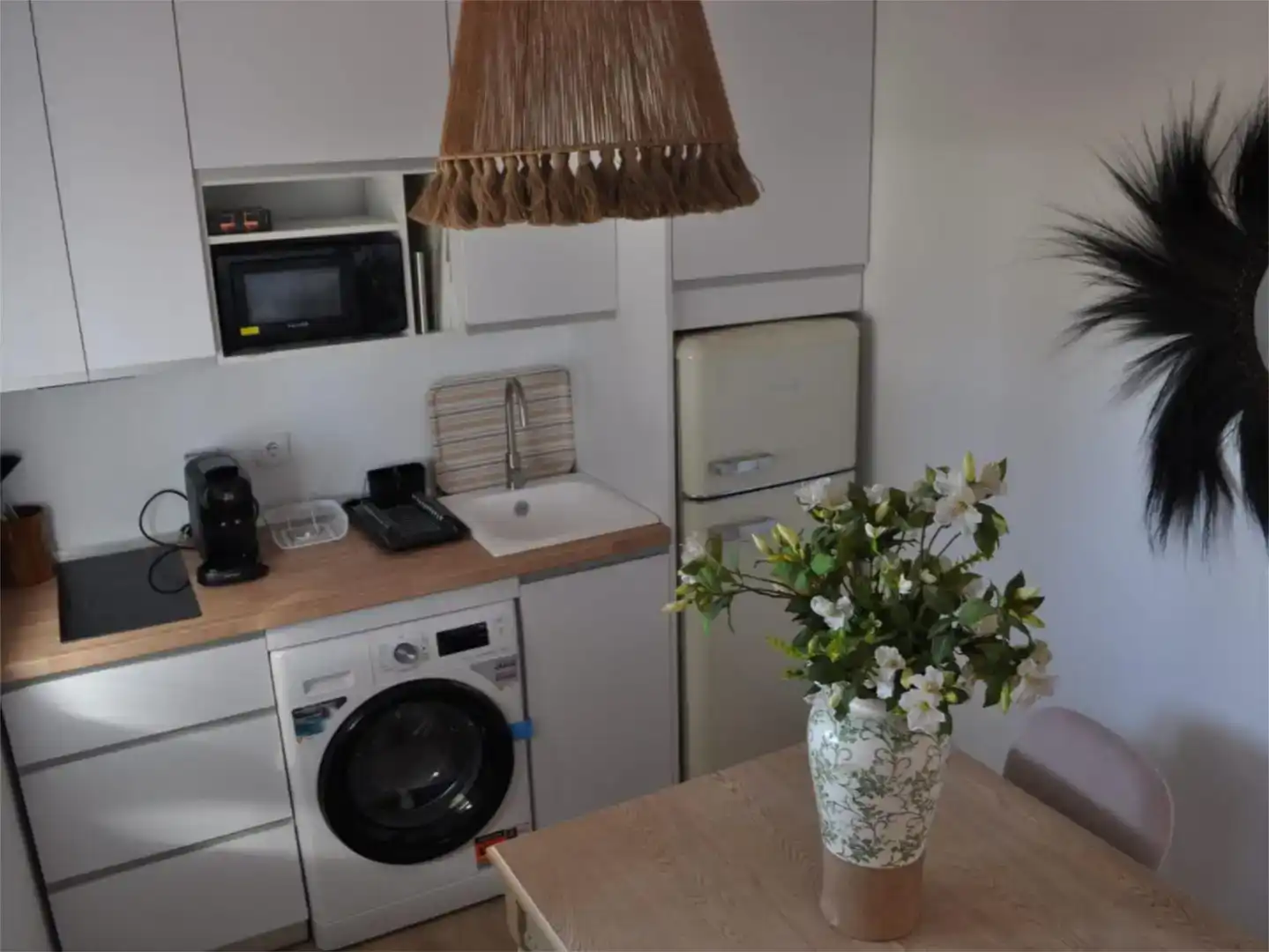 Cocina de Apartamento de alquiler en Barbate con Aire acondicionado, Jardín privado y Piscina