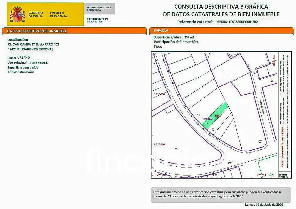 Terreno residencial en venta en Carrer de Can Campà 37, imagen 14