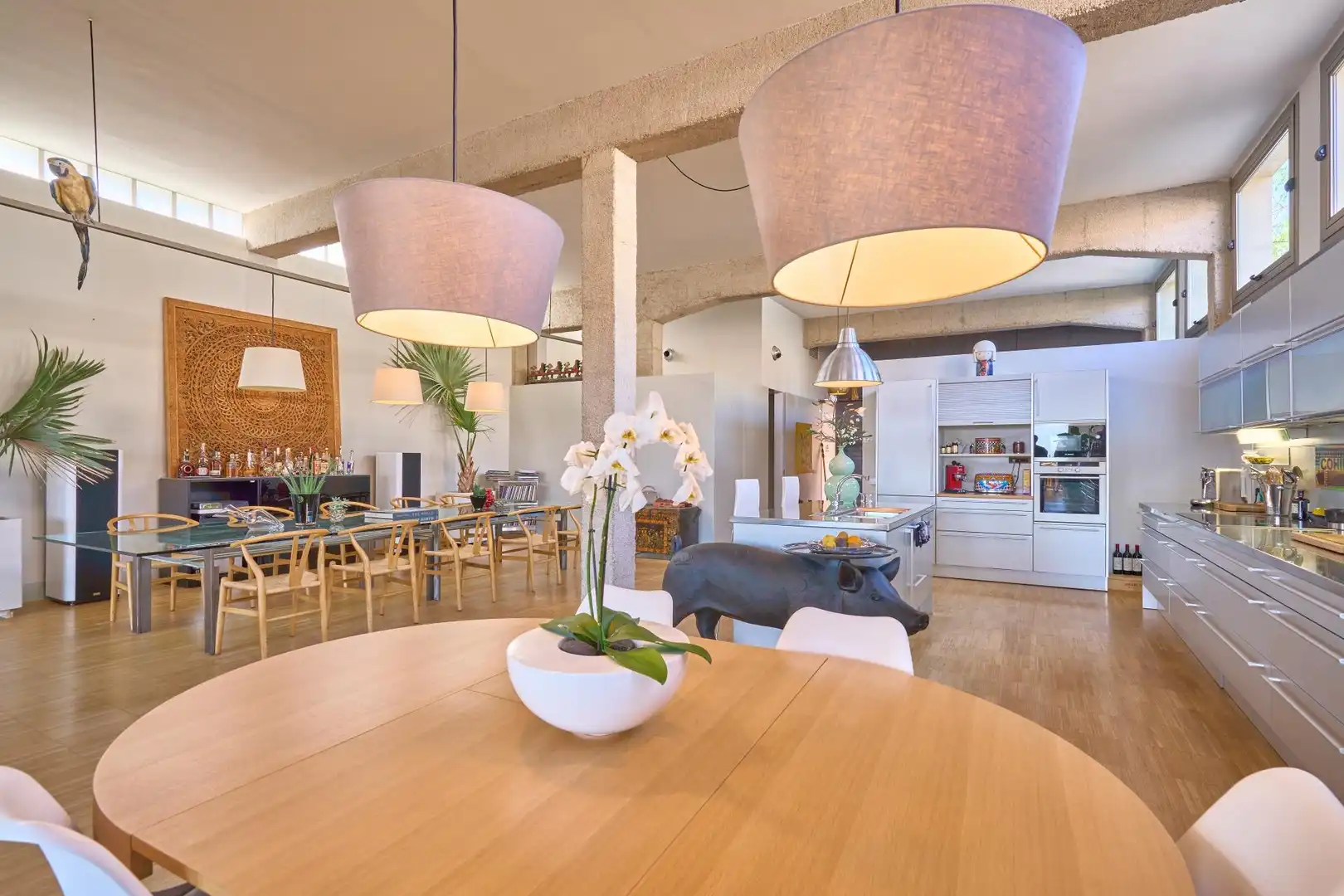 Dining room of Houses for sale in  Palma de Mallorca  with Air Conditioner, Heating and Parquet flooring