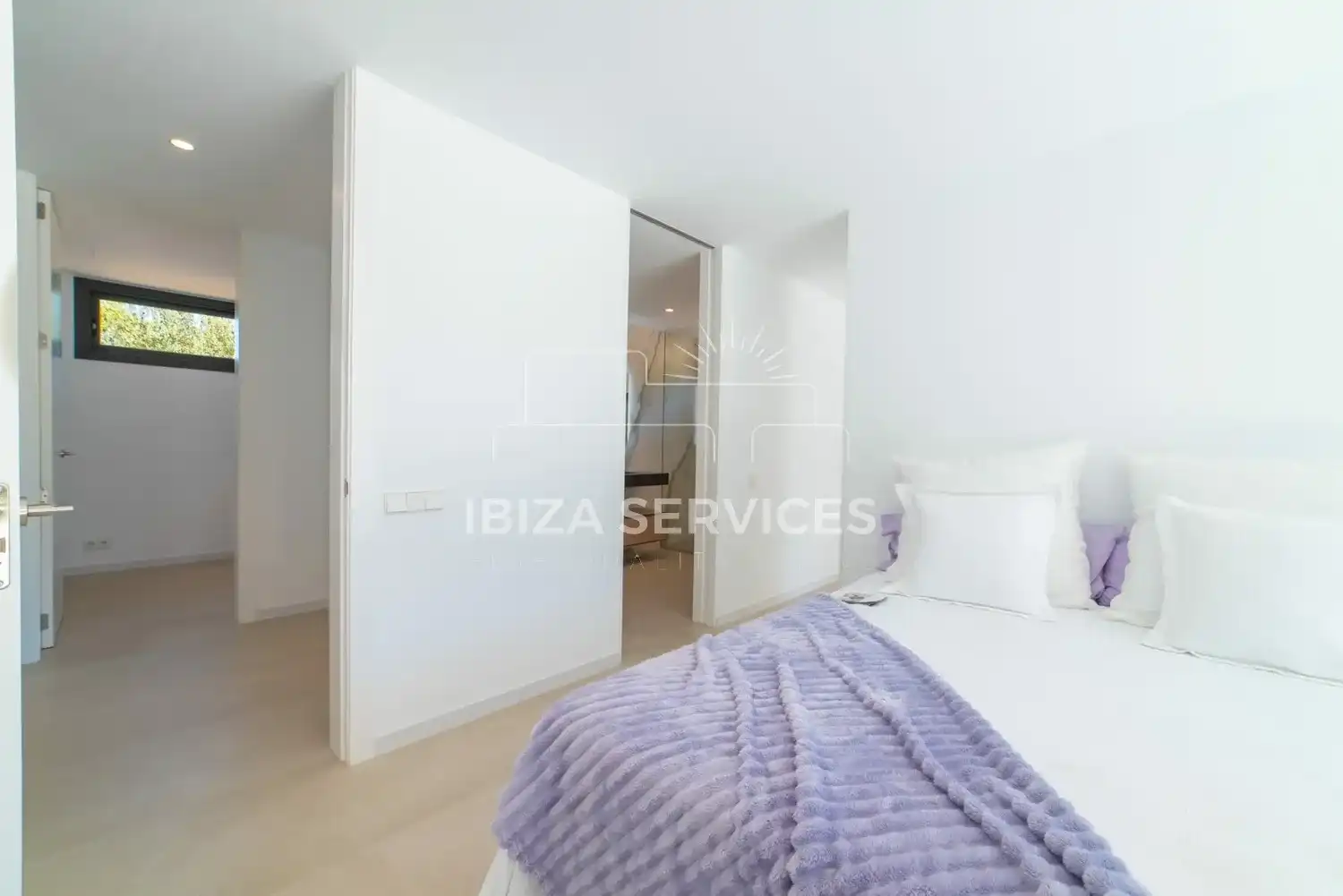 Dormitori de Casa o xalet de lloguer en Santa Eulària des Riu amb Aire condicionat, Jardí privat i Piscina