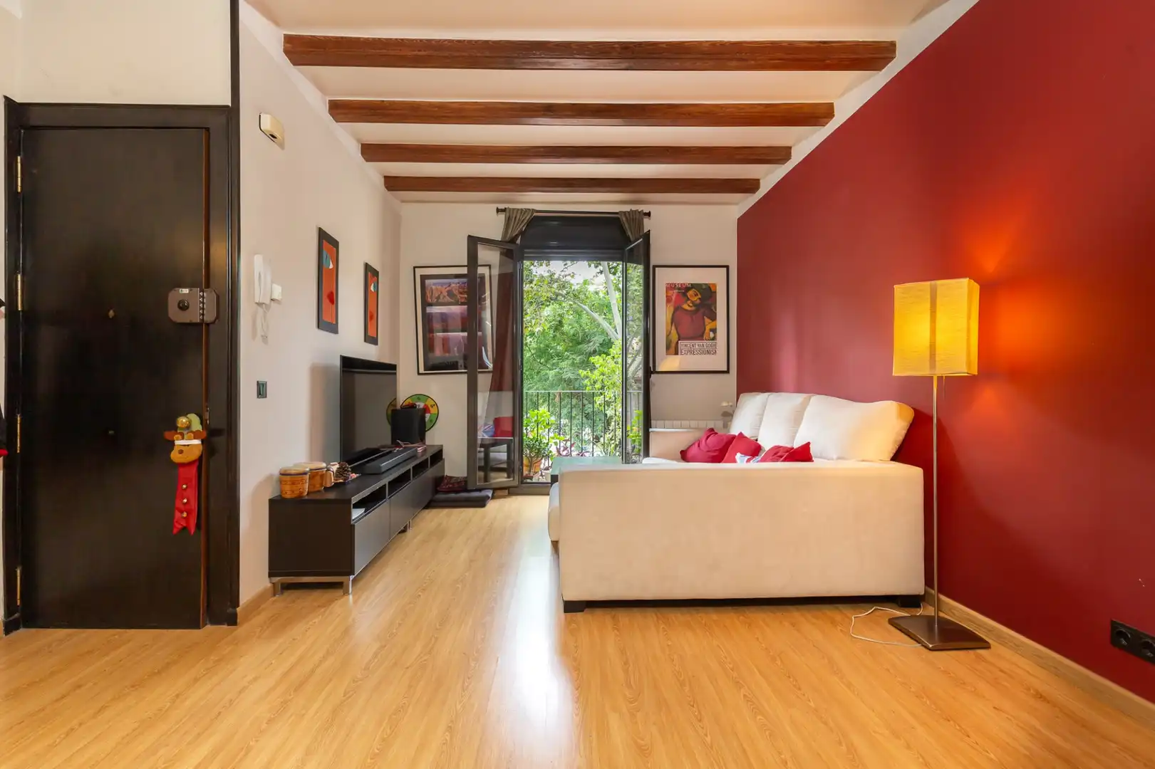 Living room of Flat for sale in  Barcelona Capital  with Air Conditioner, Heating and Furnished