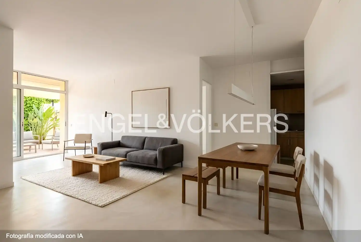 Wohnzimmer von Wohnung zum Verkauf in Sitges mit Heizung, Privatgarten und Terrasse