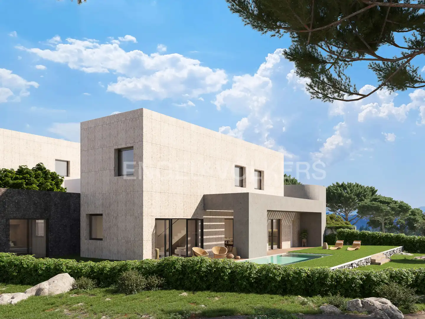 Exterior view of Detached homes for sale in Torrelodones  with Air Conditioner, Heating and Private garden