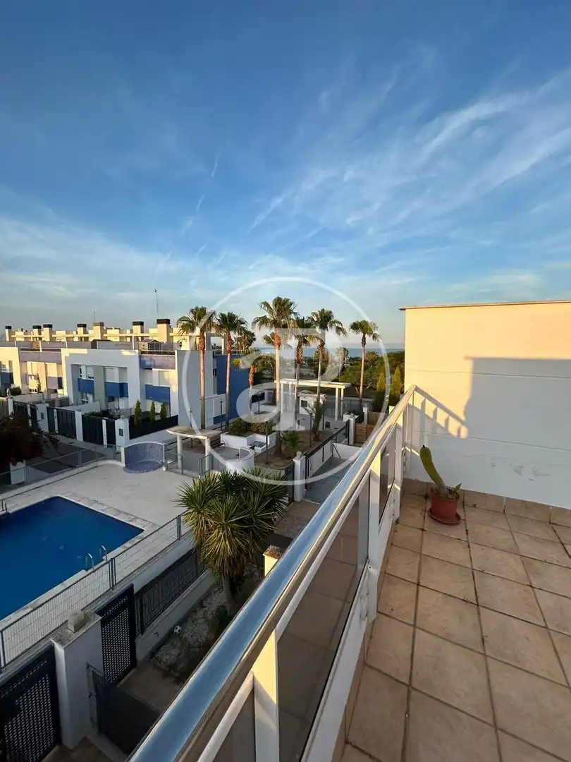 Terrace of Attic for rent in Almenara  with Air Conditioner, Heating and Private garden