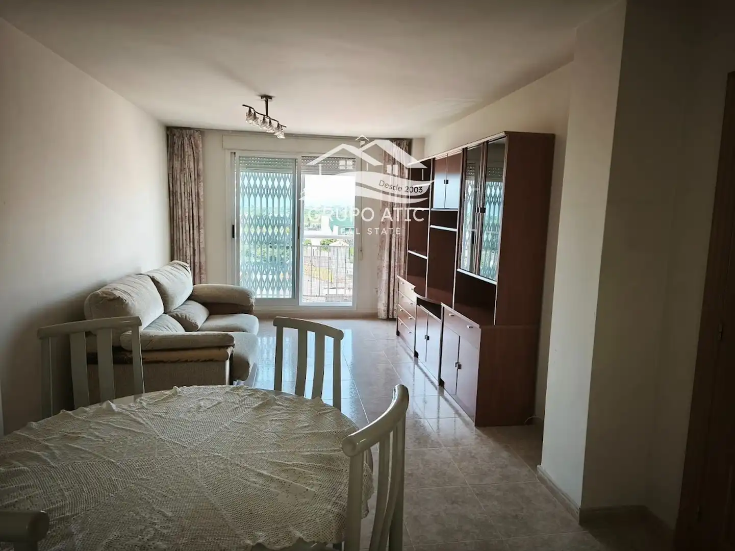 Sala de estar de Apartamento en venta en Burriana / Borriana con Calefacción, Terraza y Amueblado