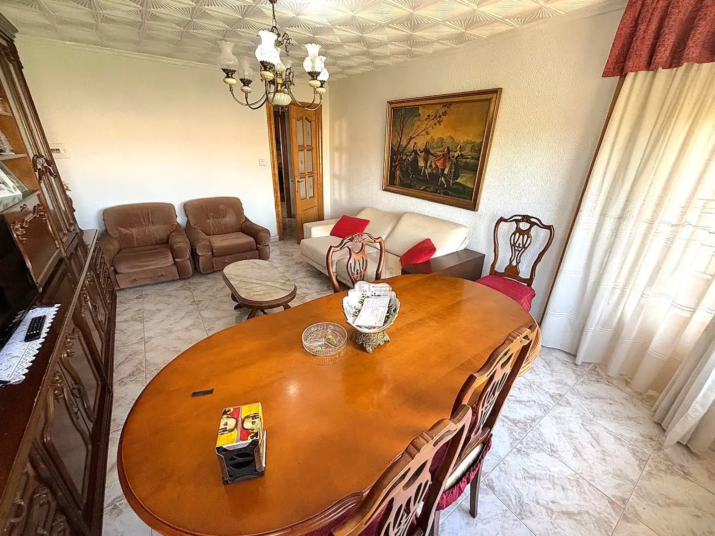 Dining room of Flat for sale in Elche / Elx  with Furnished, Oven and Balcony