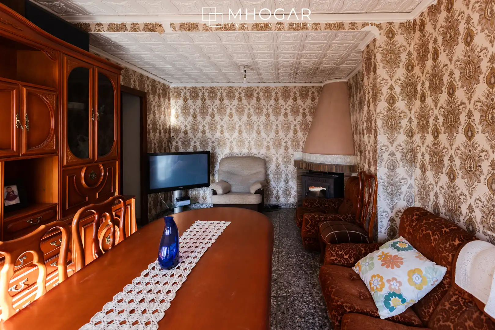 Sala de estar de Finca rústica en venta en La Vall de Laguar con Jardín privado, Terraza y Balcón