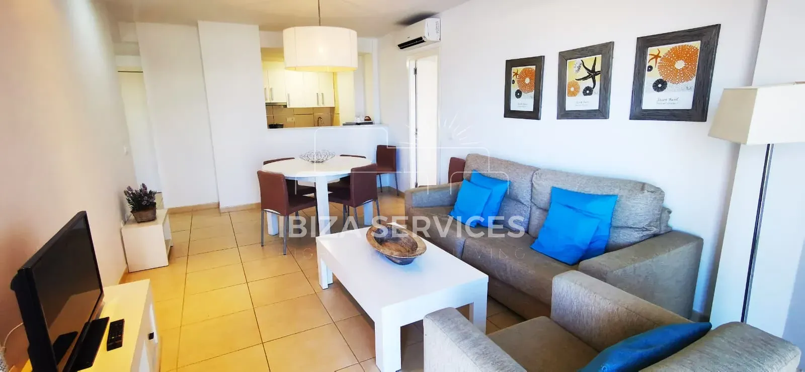 Living room of Flat to rent in Sant Josep de sa Talaia  with Air Conditioner and Swimming Pool