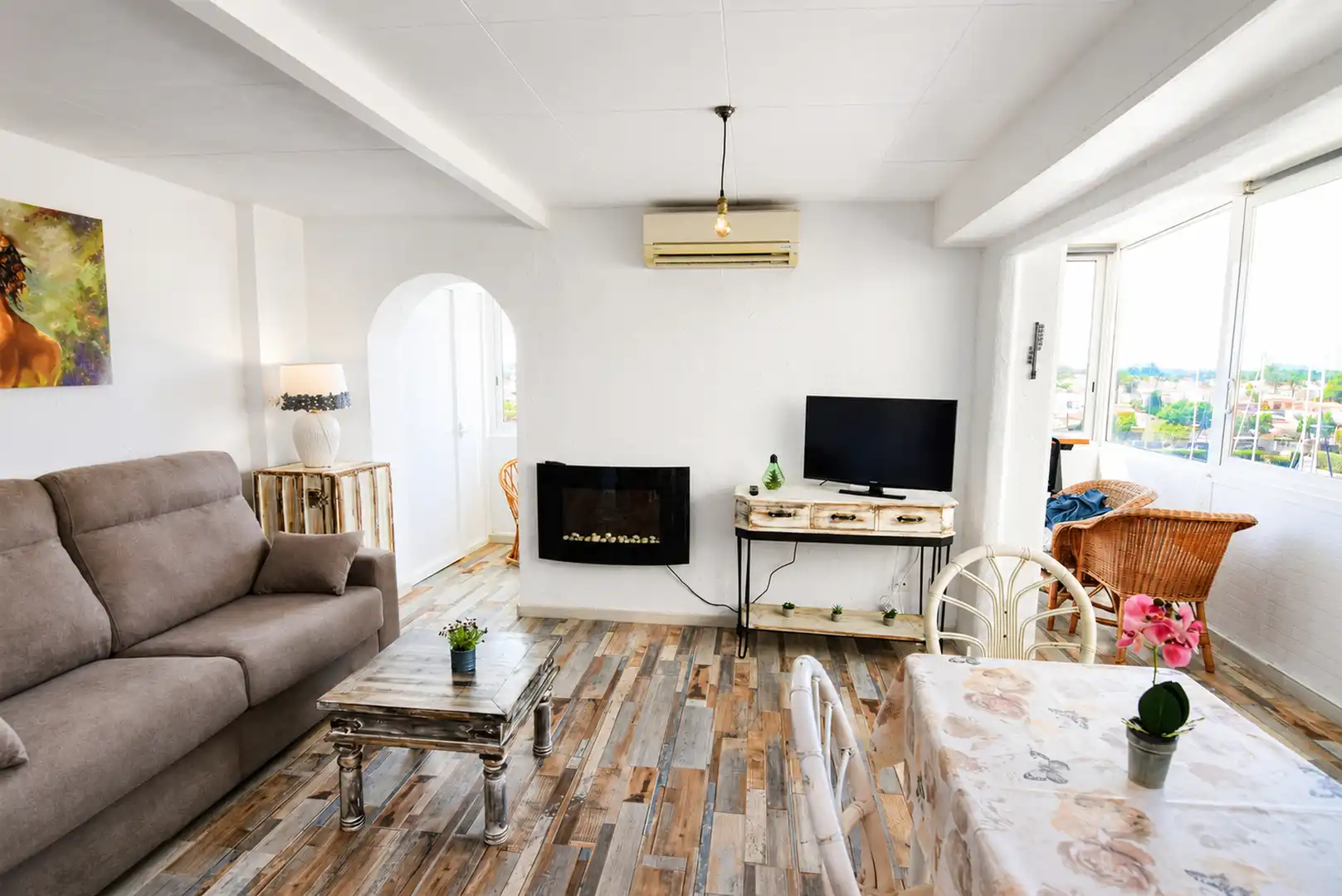 Sala de estar de Estudio en venta en Empuriabrava con Aire acondicionado