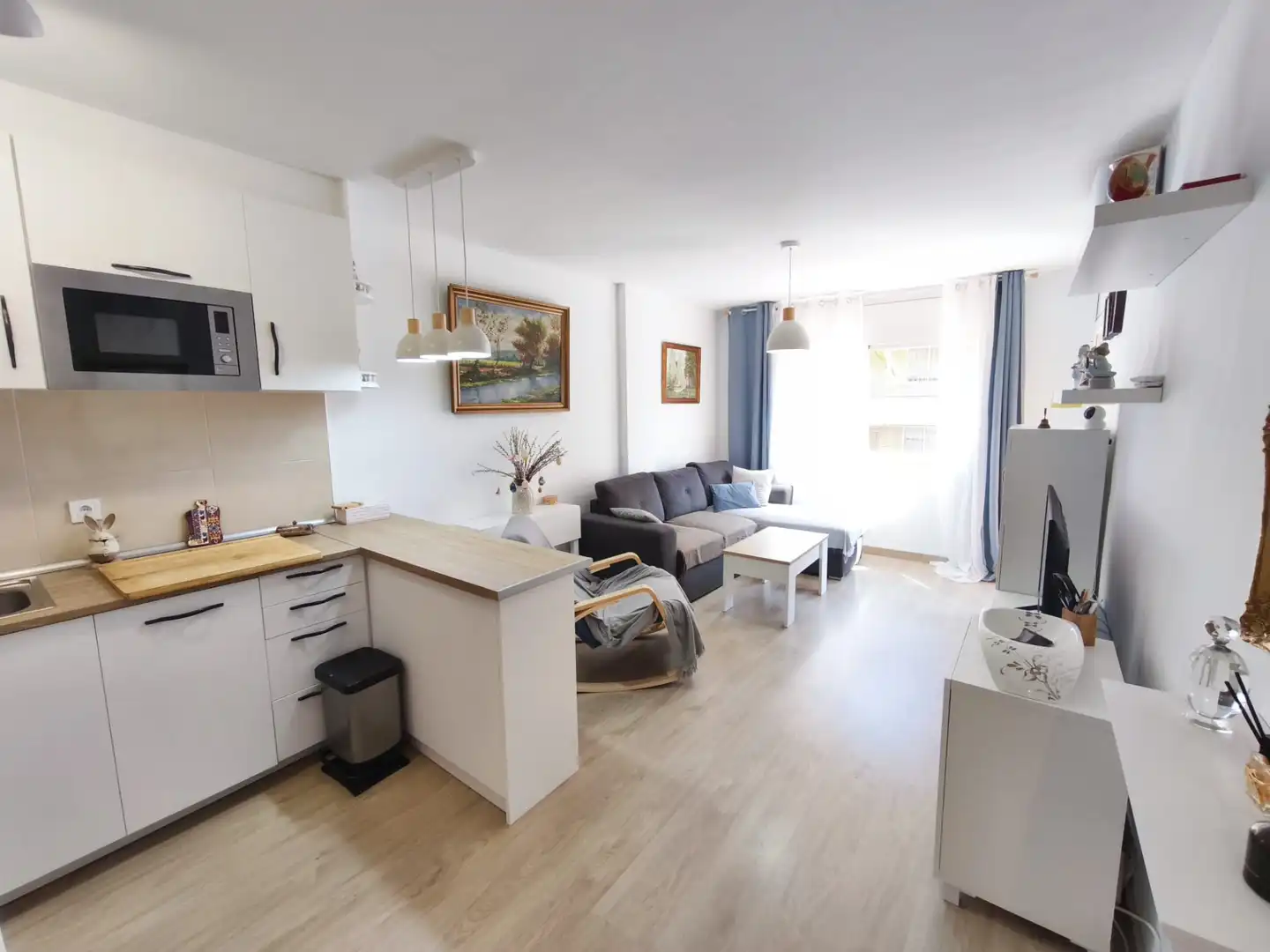 Sala de estar de Apartamento en venta en Cambrils con Aire acondicionado, Parquet y Terraza