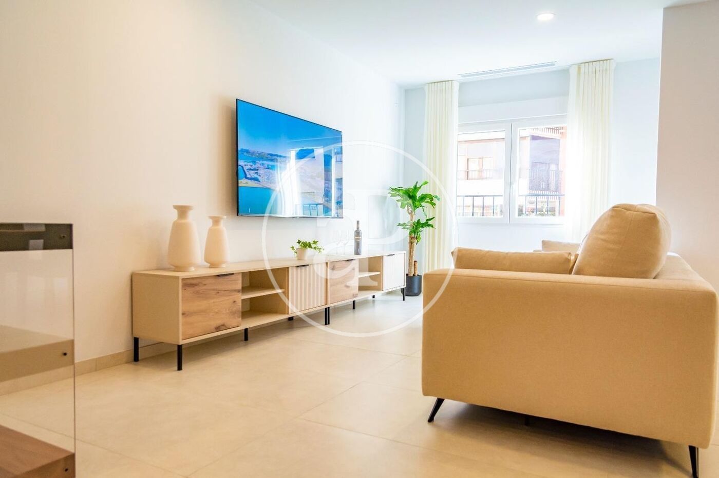 Living room of Flat to rent in Dénia  with Air Conditioner, Heating and Furnished
