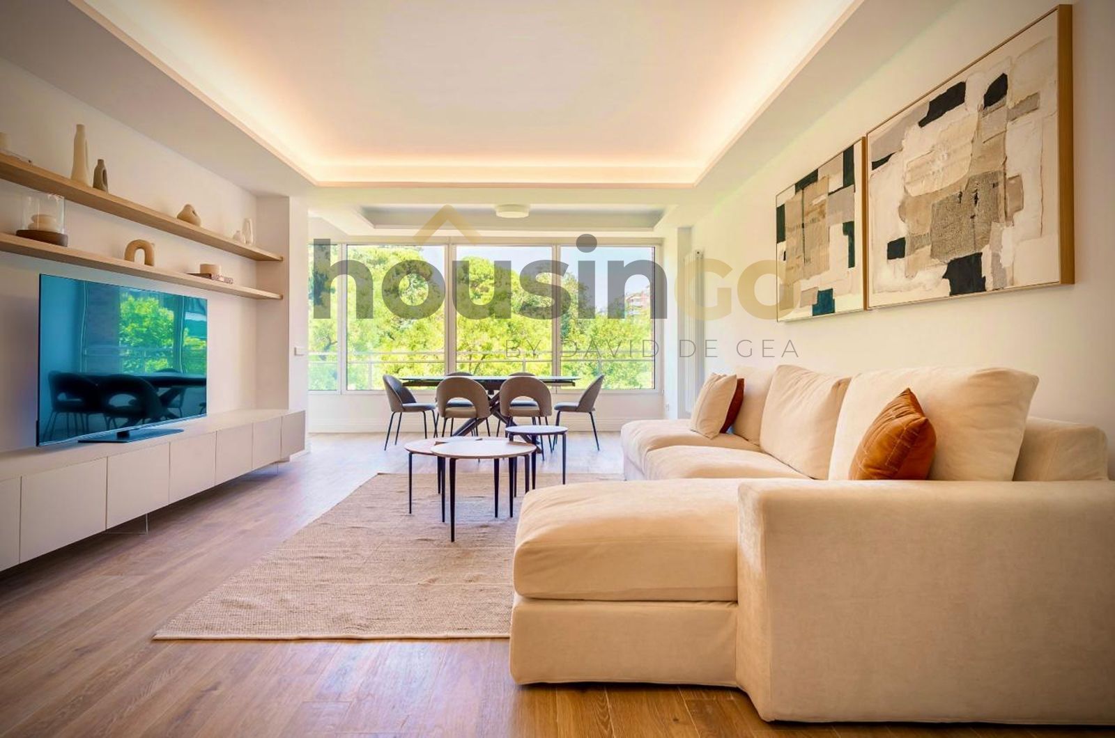 Sala de estar de Piso en venta en  Madrid Capital con Aire acondicionado, Calefacción y Amueblado
