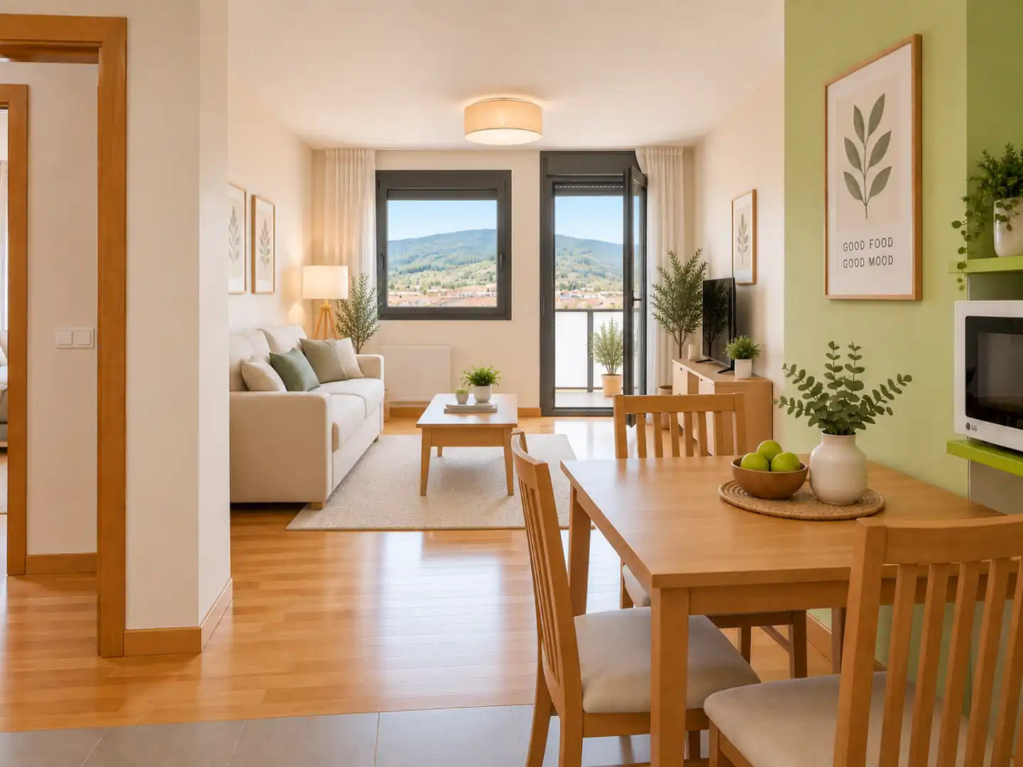 Sala d'estar de Pis en venda en Ansoáin / Antsoain amb Calefacció, Parquet i Balcó