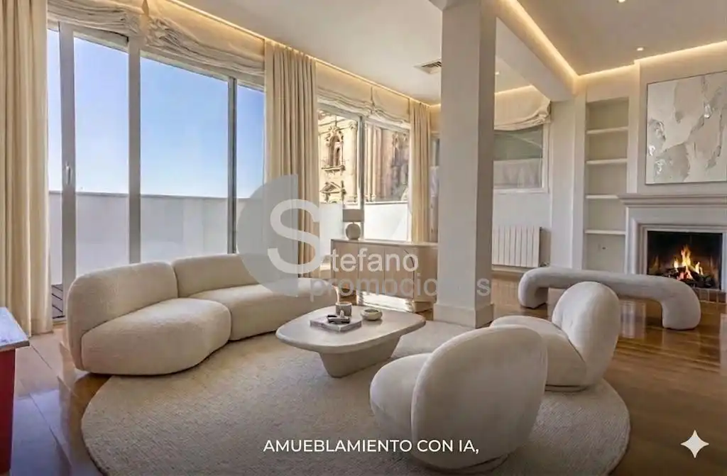 Sala de estar de Ático de alquiler en Málaga con Aire acondicionado, Calefacción y Parquet