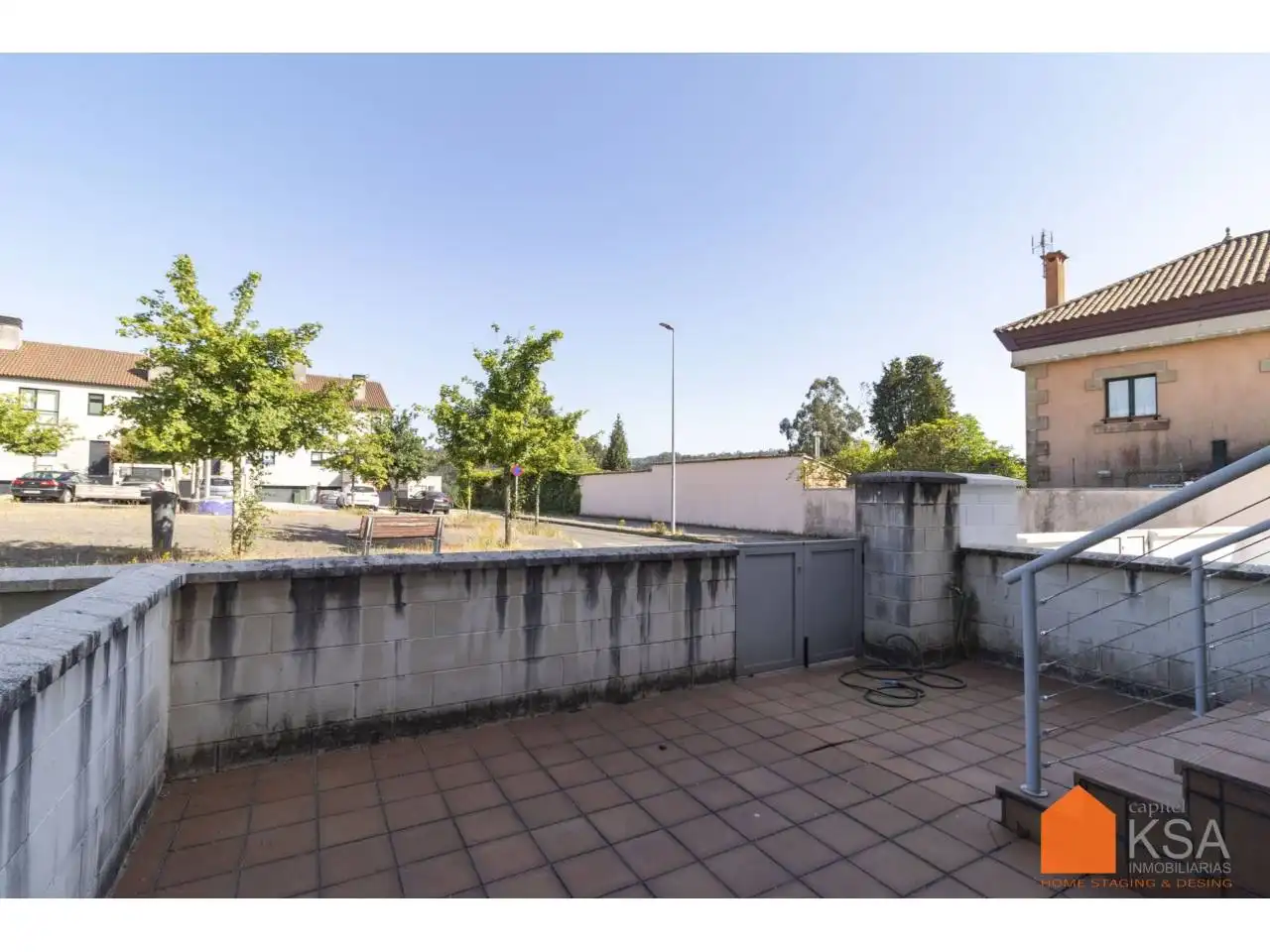 Terraza de Casa adosada en venta en Santiago de Compostela  con Jardín privado, Parquet y Terraza