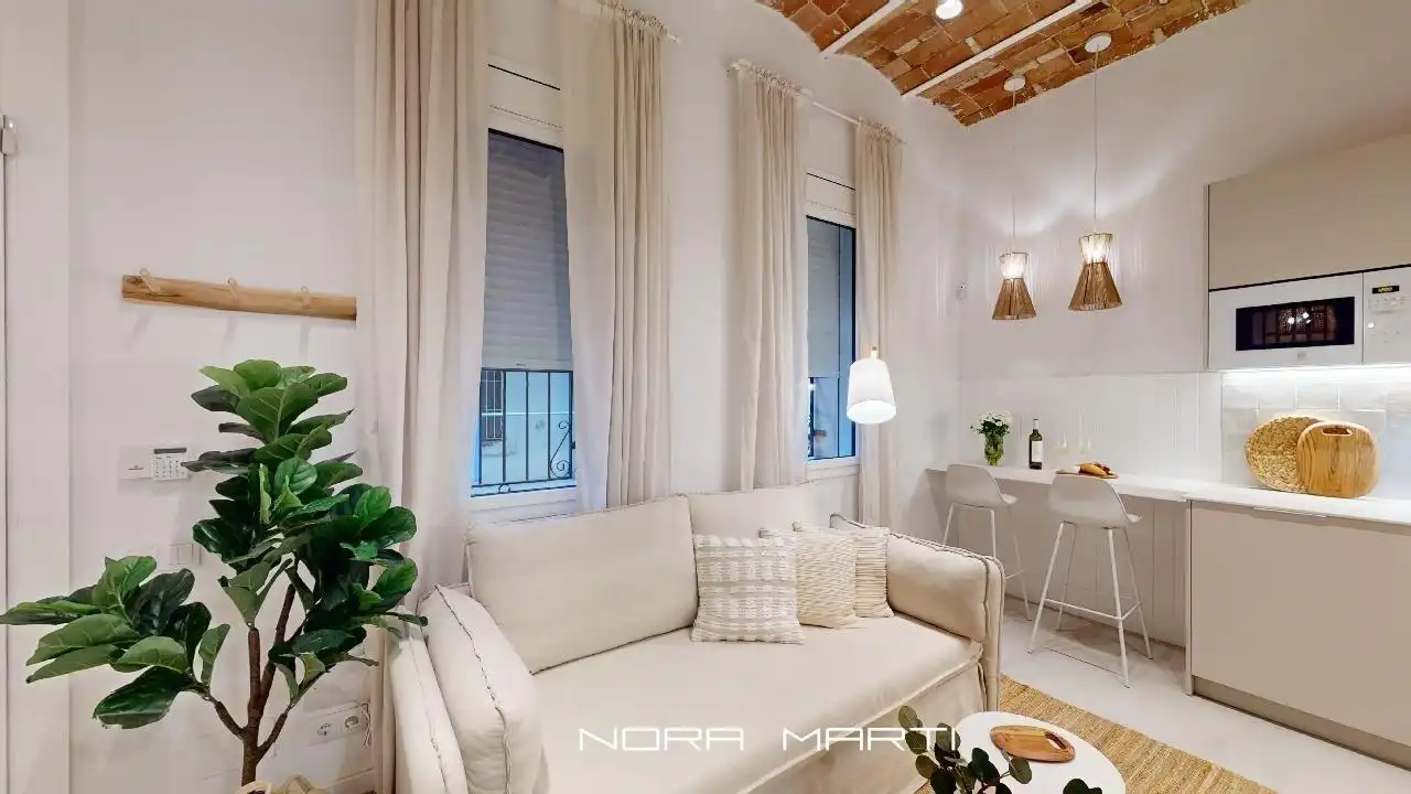 Sala de estar de Planta baja en venta en Barcelona con Aire acondicionado, Calefacción y Amueblado