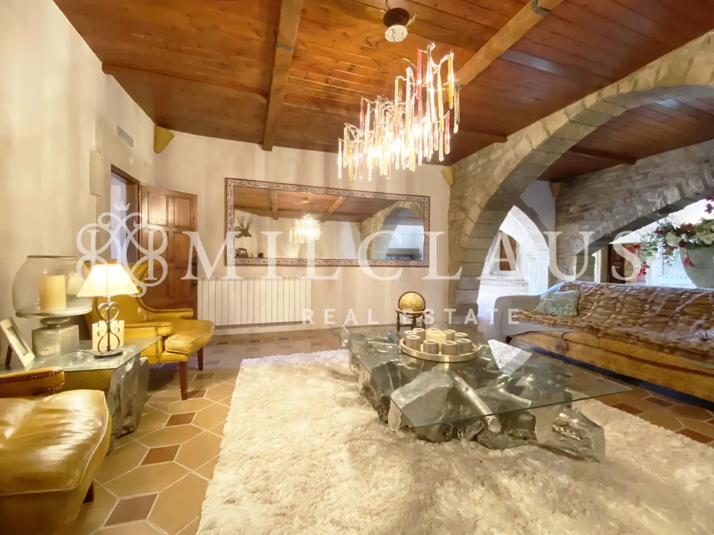 Sala d'estar de Finca rústica en venda en Talamanca amb Aire condicionat, Calefacció i Jardí privat