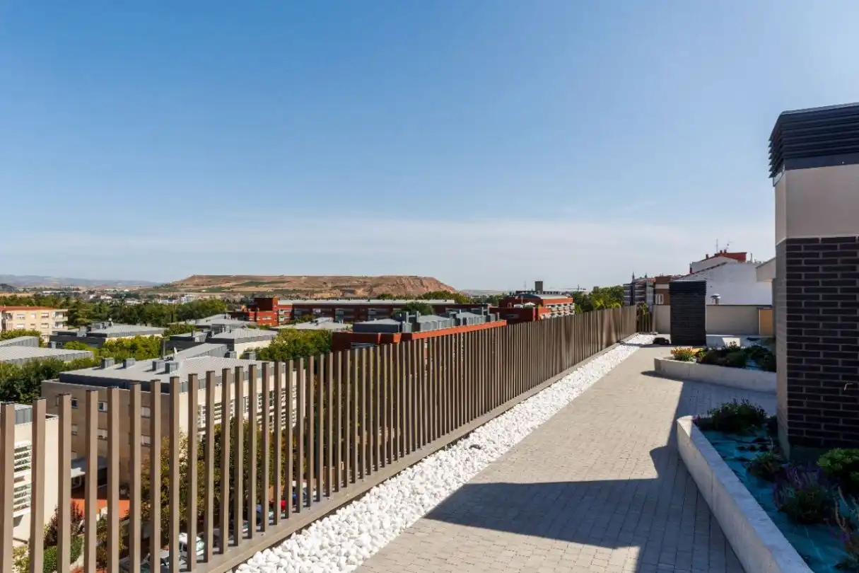 Terrace of Flat for sale in  Logroño  with Air Conditioner, Heating and Private garden
