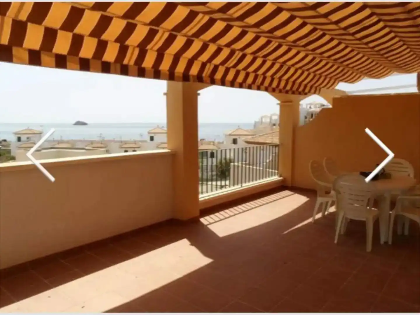 Terrasse von Dachboden zur Miete in Pulpí mit Klimaanlage, Schwimmbad und Möbliert