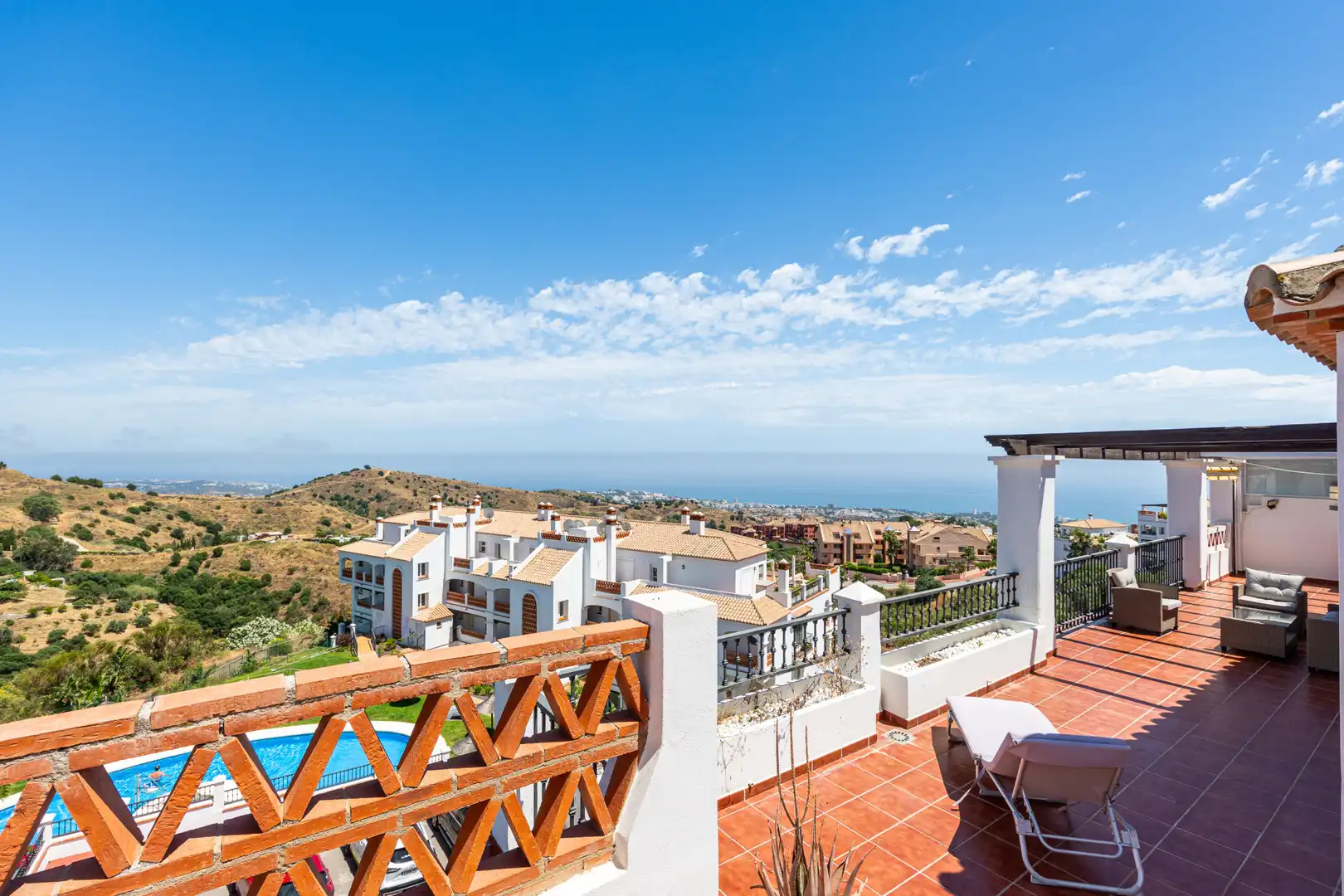 Terraza de Ático en venta en Mijas con Aire acondicionado, Terraza y Piscina