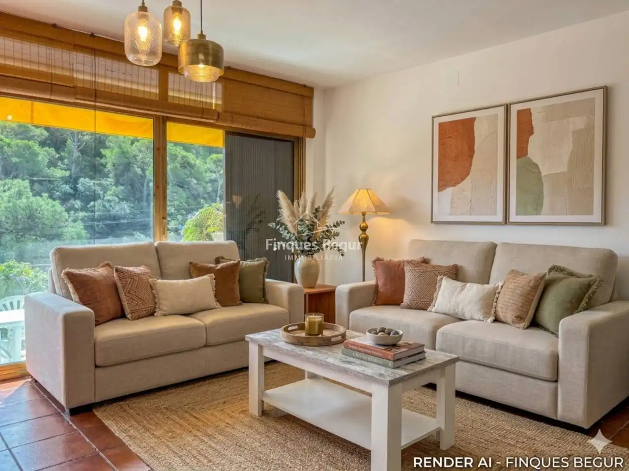 Living room of Apartments for sale in Begur  with Terrace, Furnished and Balcony