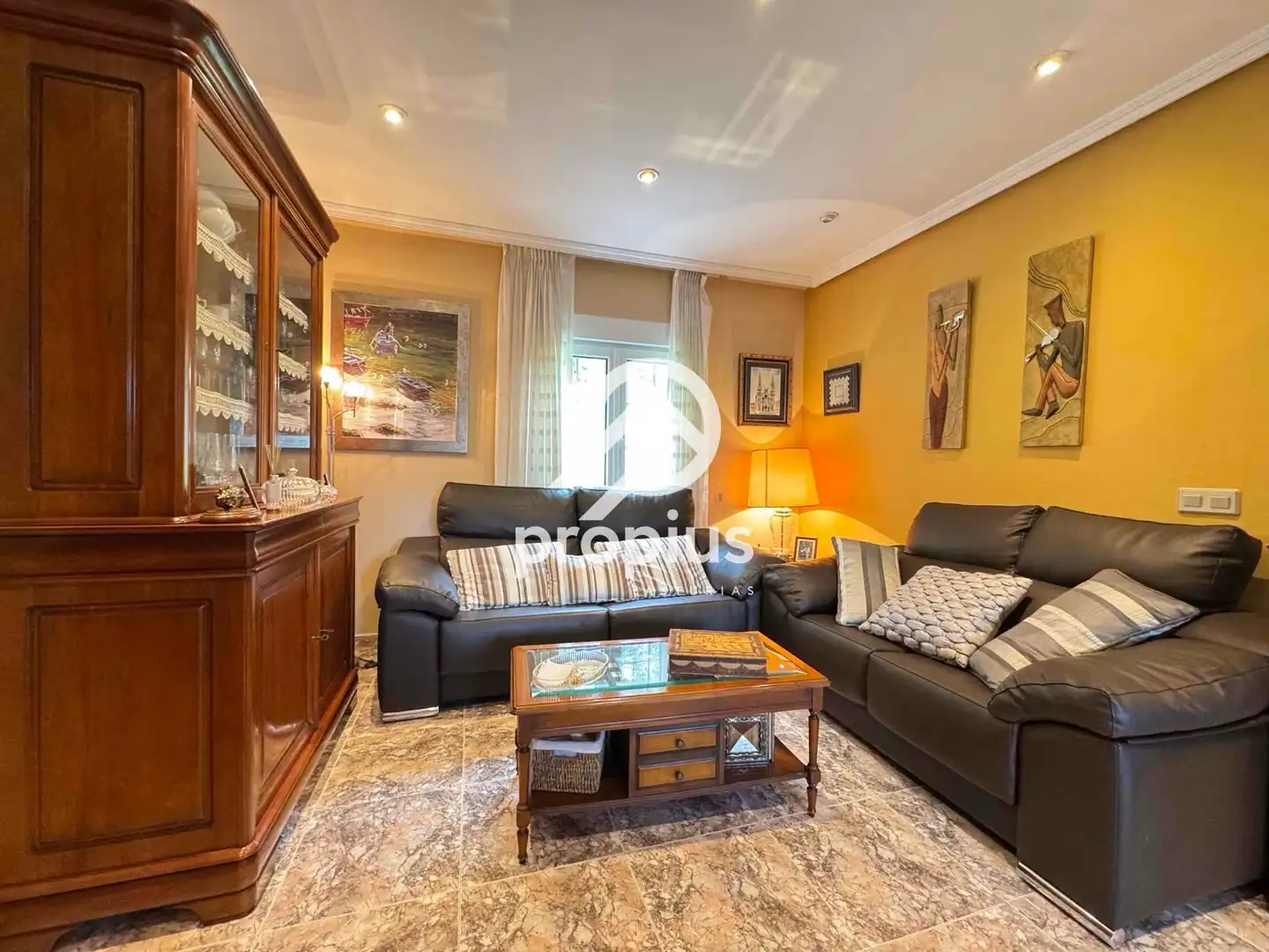 Living room of Houses for sale in Avilés  with Heating, Private garden and Parquet flooring