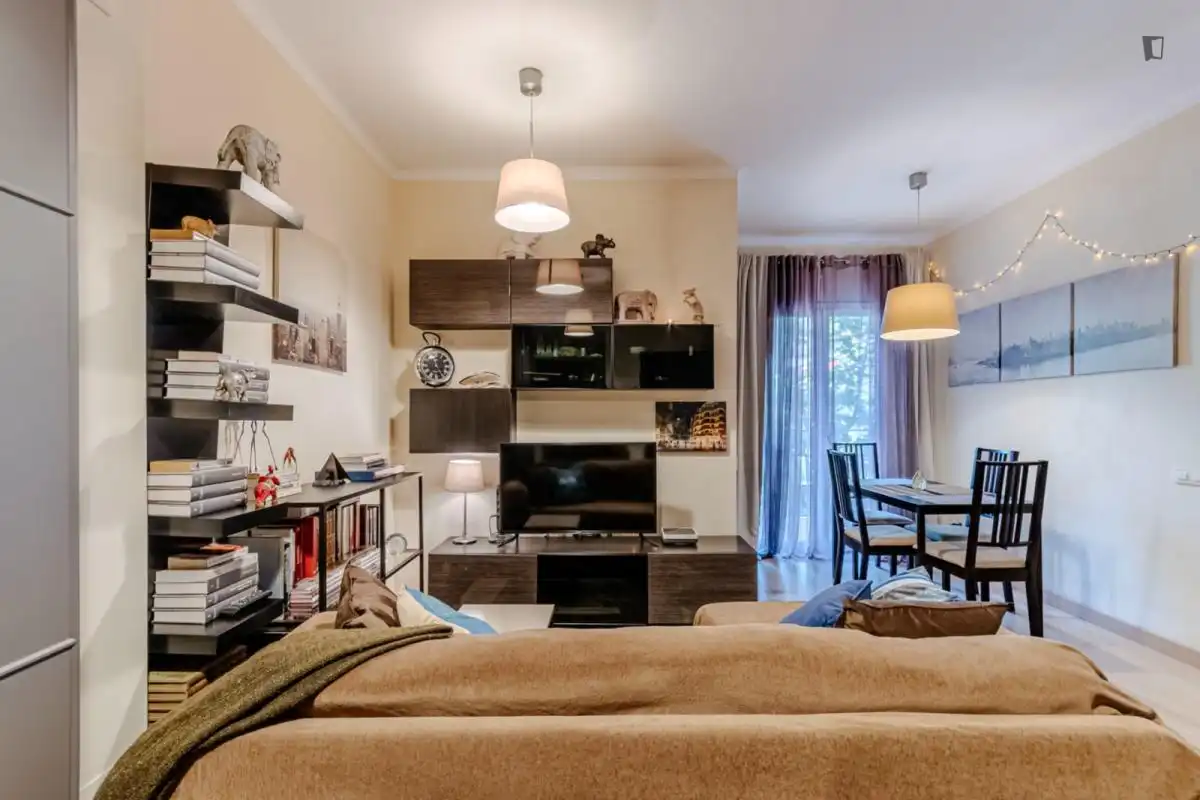 Sala d'estar de Apartament per a compartir en Barcelona amb Aire condicionat, Calefacció i Moblat