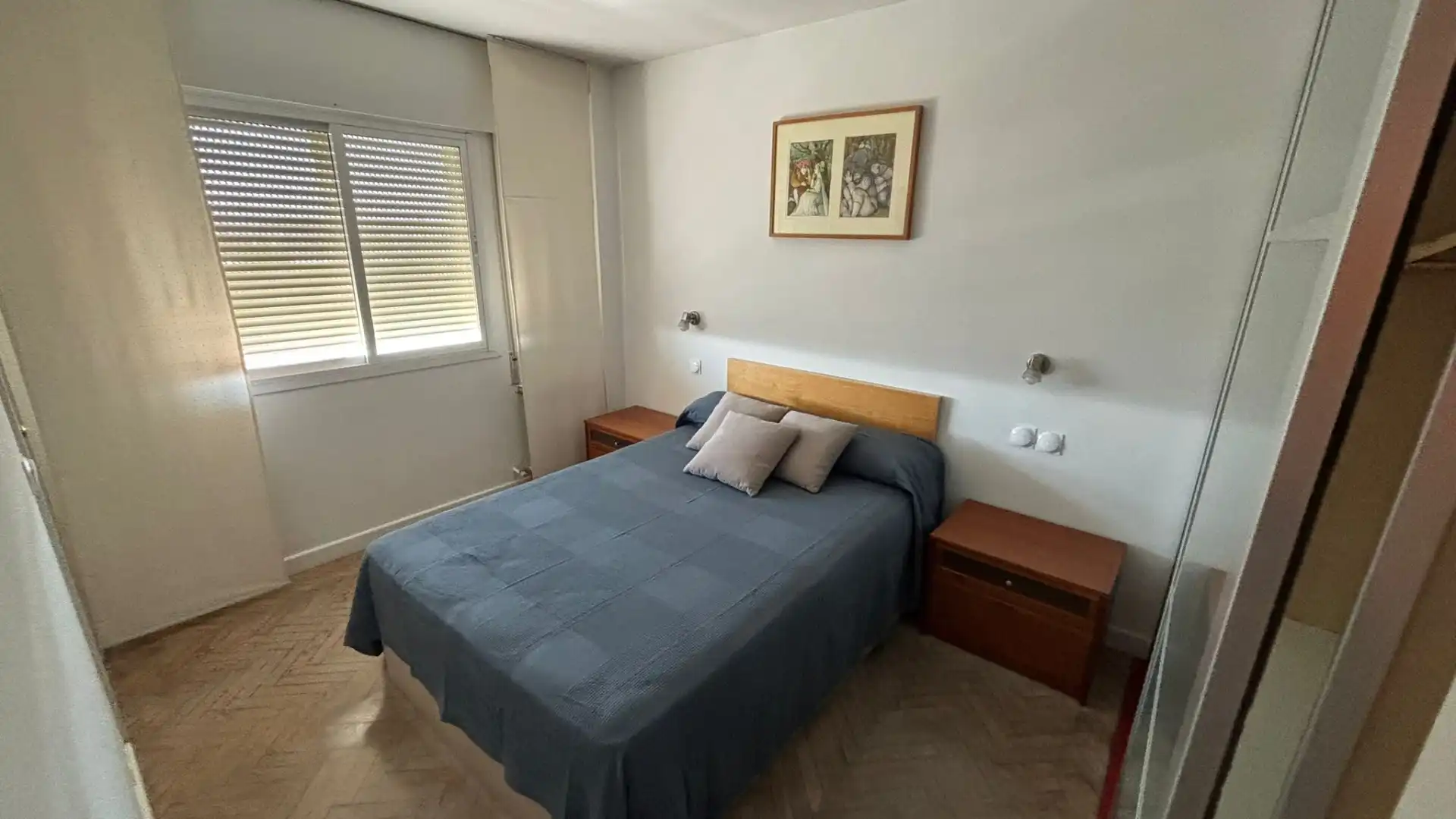 Bedroom of Flat for rent in Madrid  with Air Conditioner and Furnished
