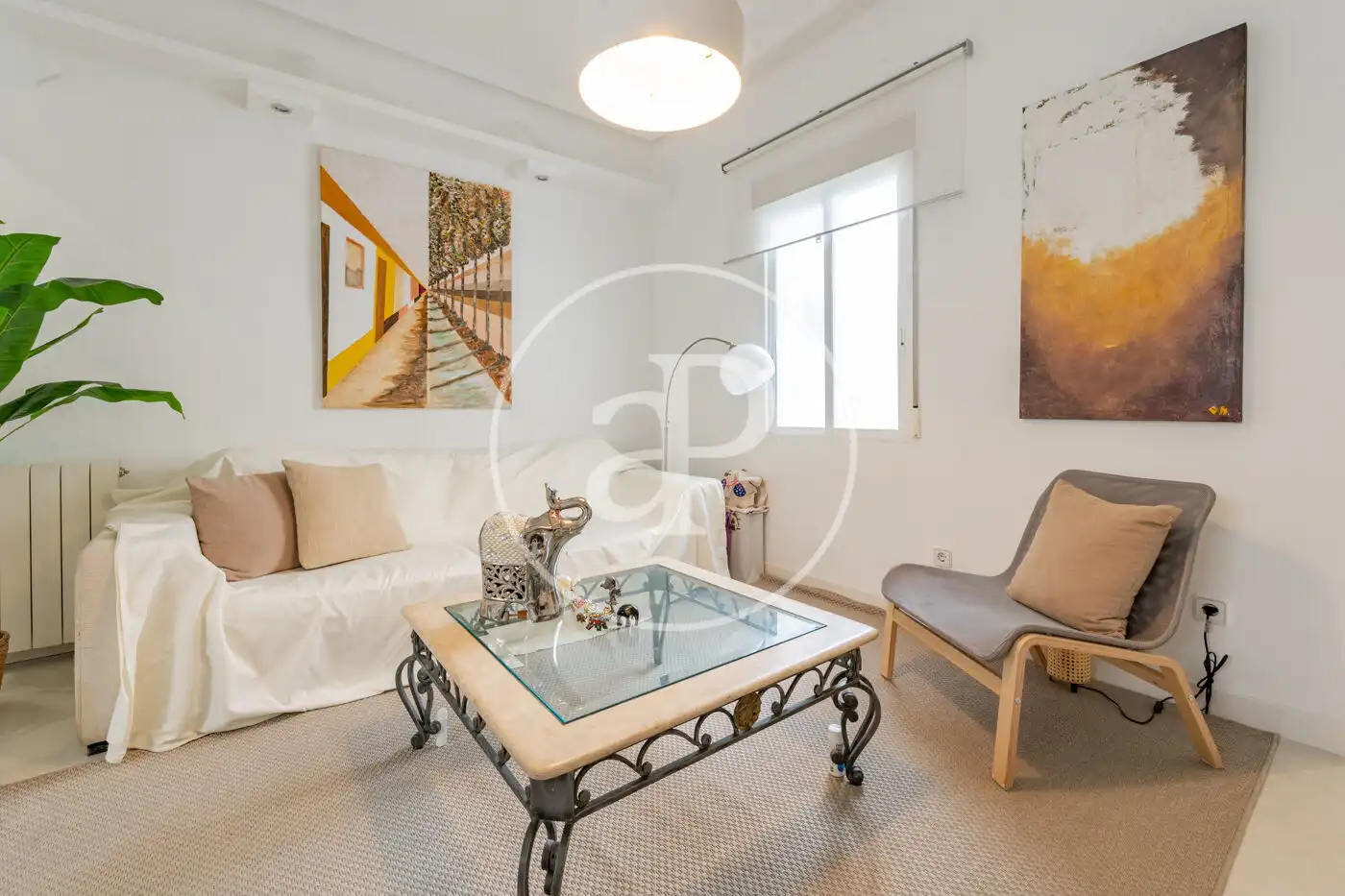 Sala de estar de Piso de alquiler en Madrid con Aire acondicionado, Calefacción y Amueblado