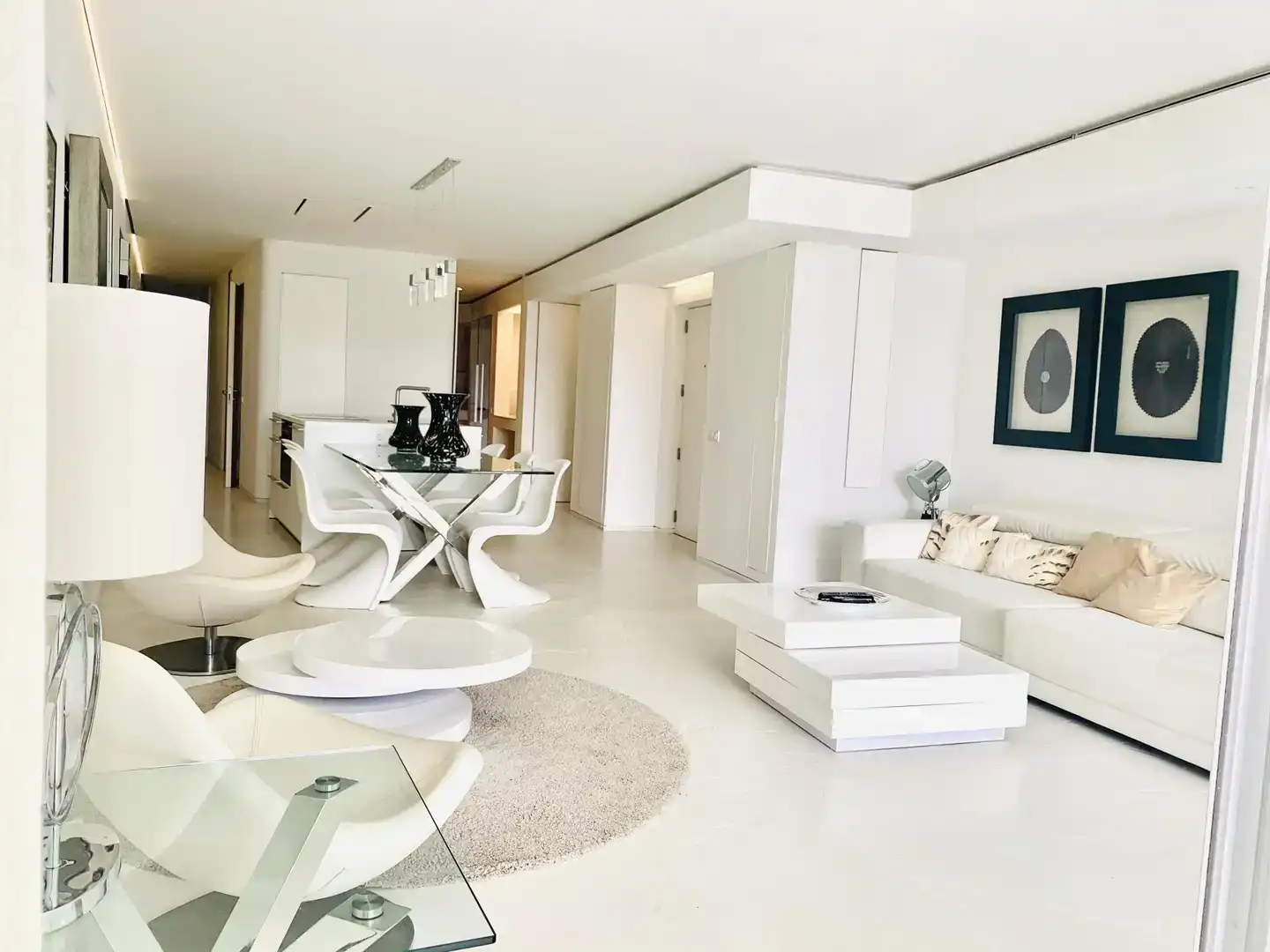Sala de estar de Apartamento de alquiler en Marina Botafoc - Platja de Talamanca