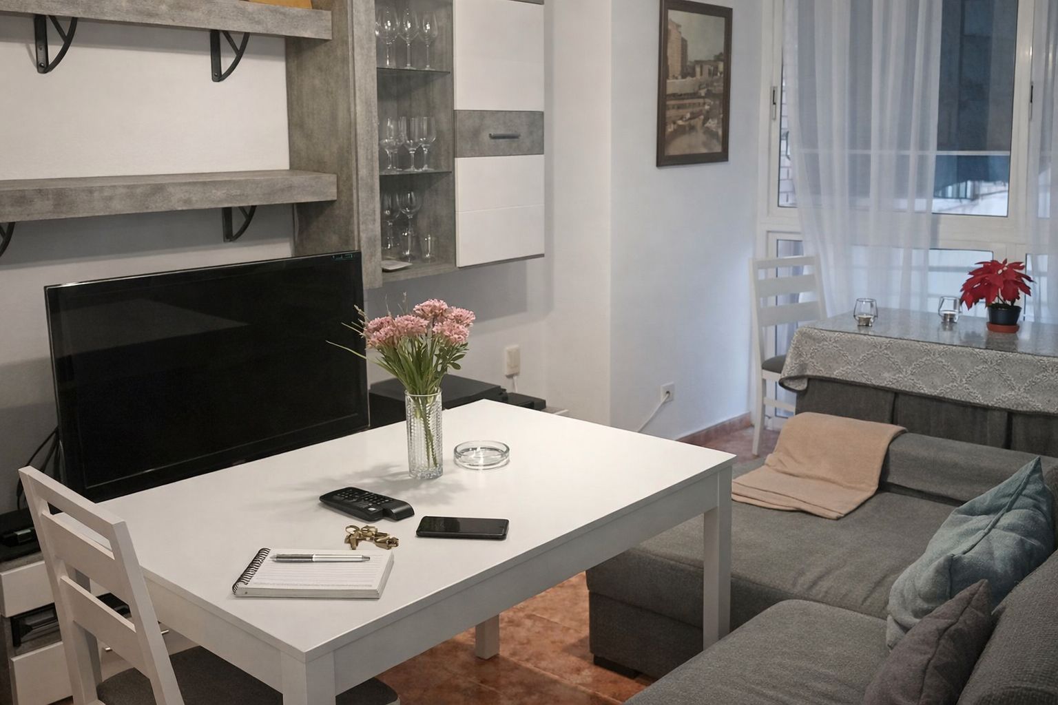 Living room of Flat for sale in Málaga Capital  with Furnished