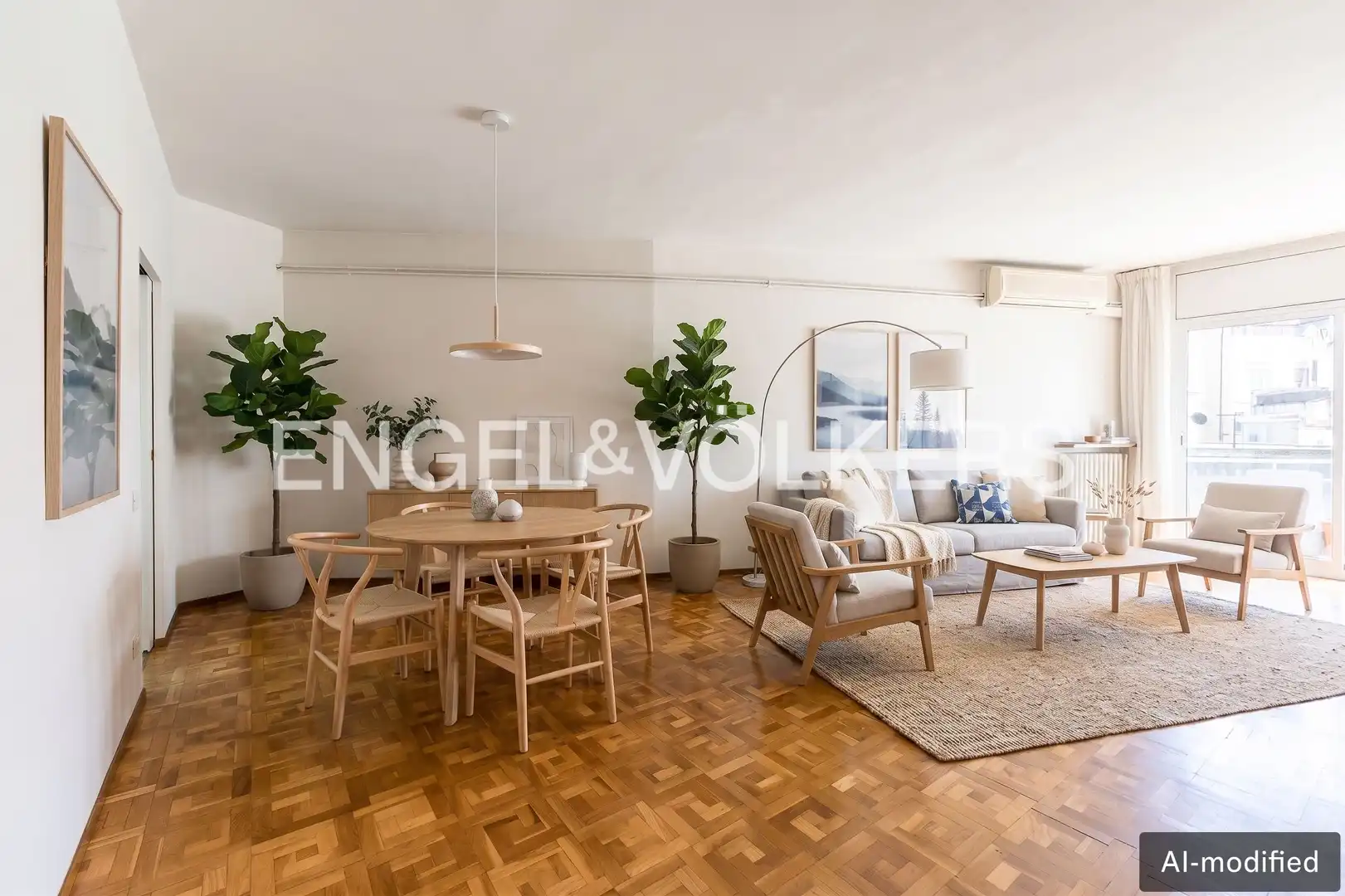 Sala de estar de Piso de alquiler en Barcelona con Aire acondicionado, Calefacción y Parquet