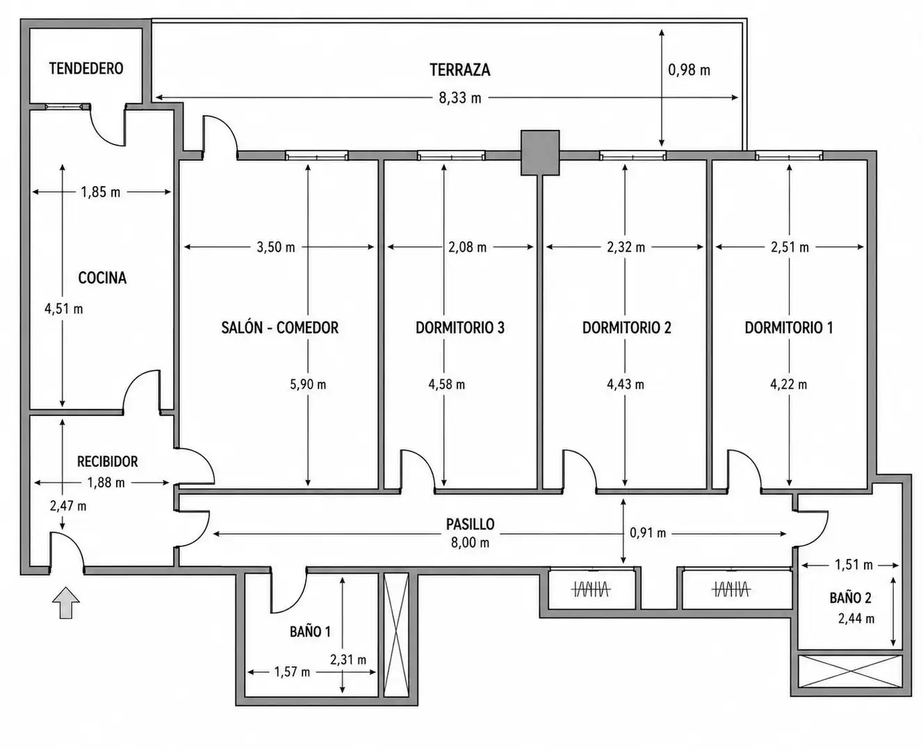 Piso en venta en Madrid con Terraza y Trastero
