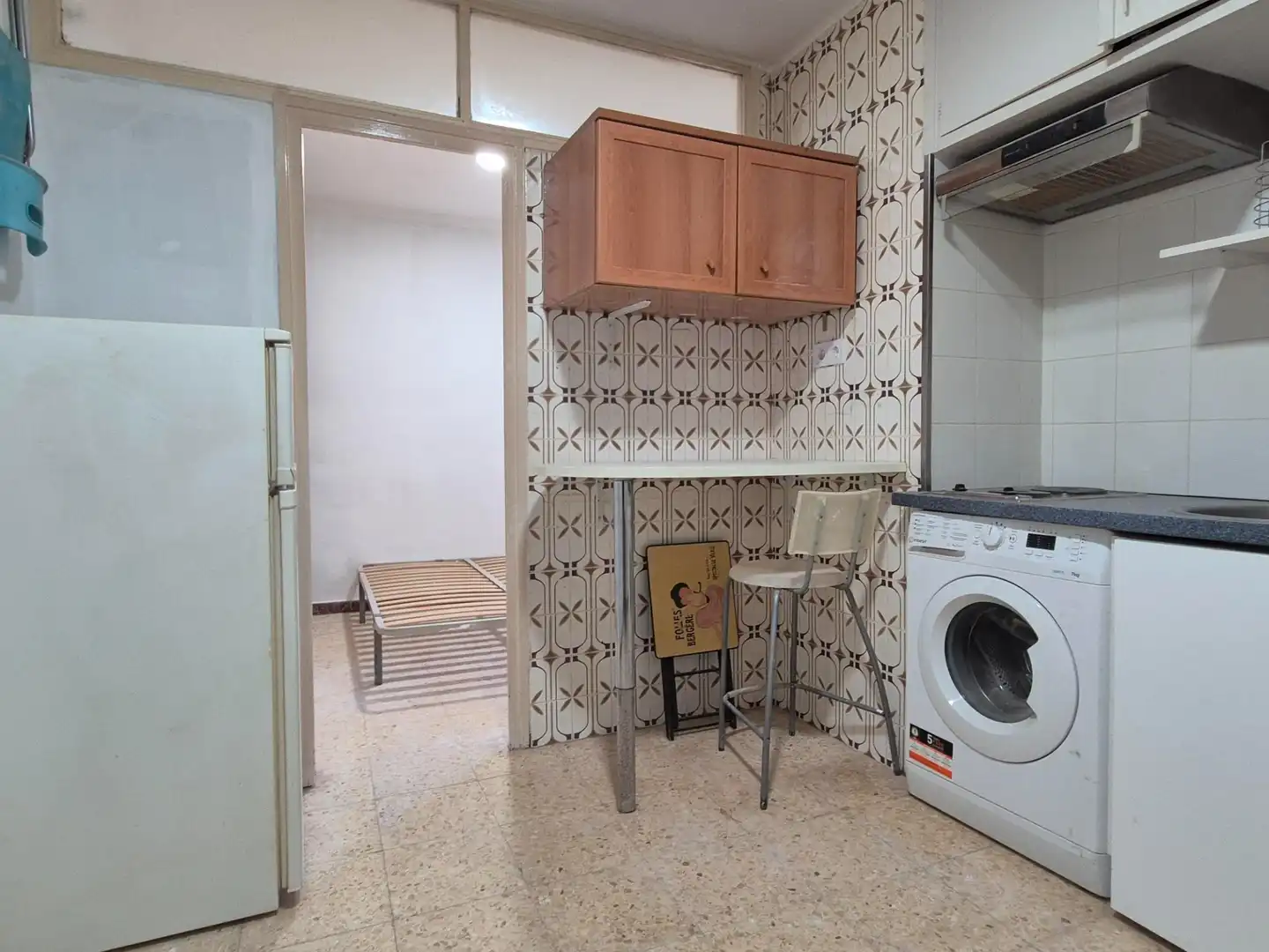 Cuina de Estudi de lloguer en Barcelona amb Rentadora