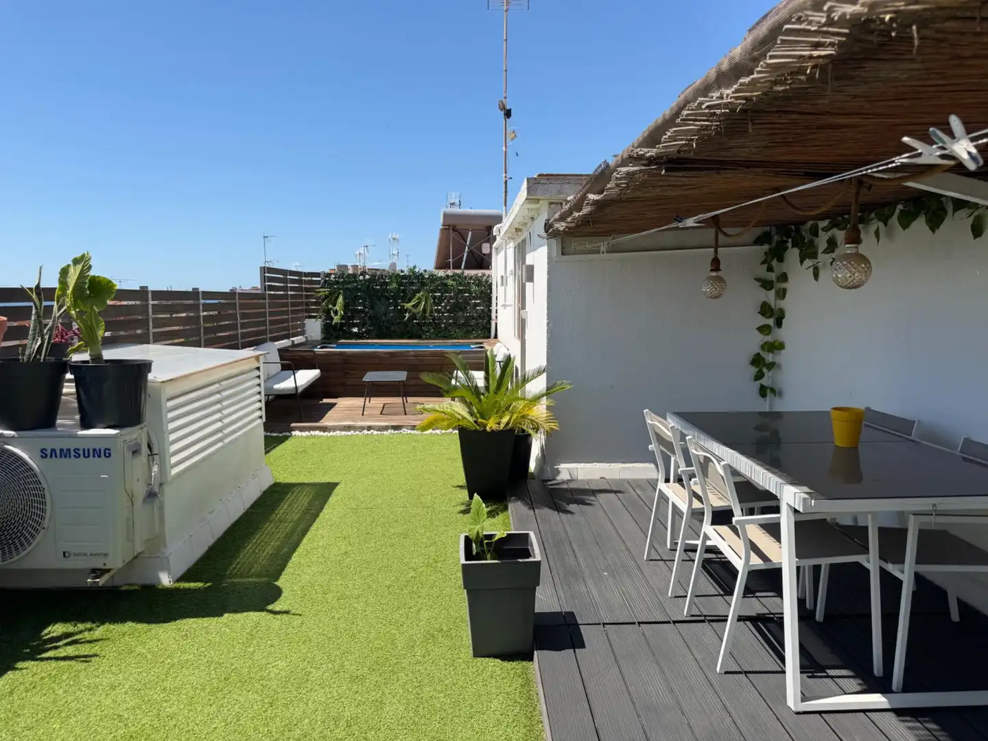 Terrasse von Dachboden zum Verkauf in Mataró mit Klimaanlage, Heizung und Parkett