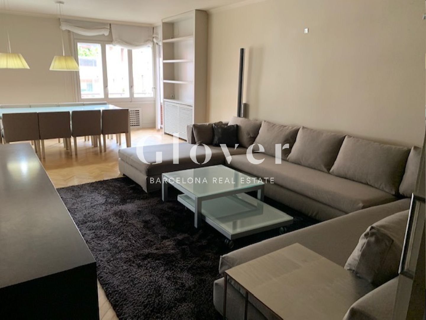 Sala d'estar de Pis de lloguer en  Barcelona Capital amb Aire condicionat, Calefacció i Moblat
