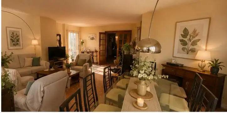 Sala de estar de Ático en venta en Málaga con Aire acondicionado, Terraza y Piscina
