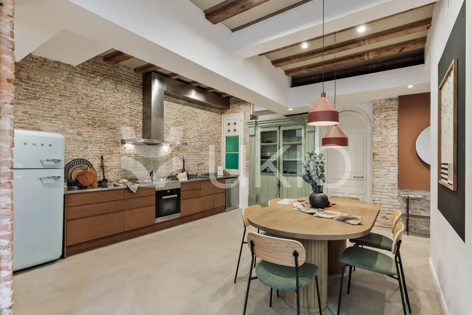 Kitchen of Apartments for rent in Barcelona  with Air Conditioner, Heating and Terrace