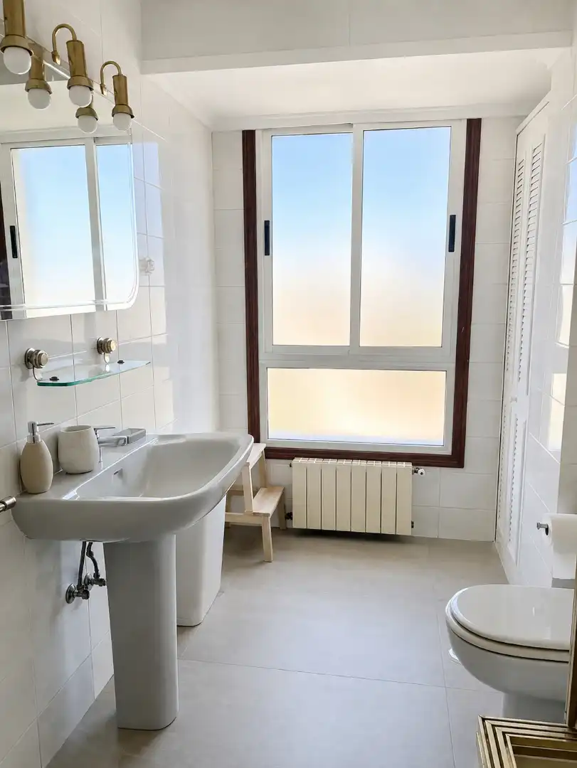 Bathroom of Flat for rent in Santander  with Heating, Terrace and Furnished