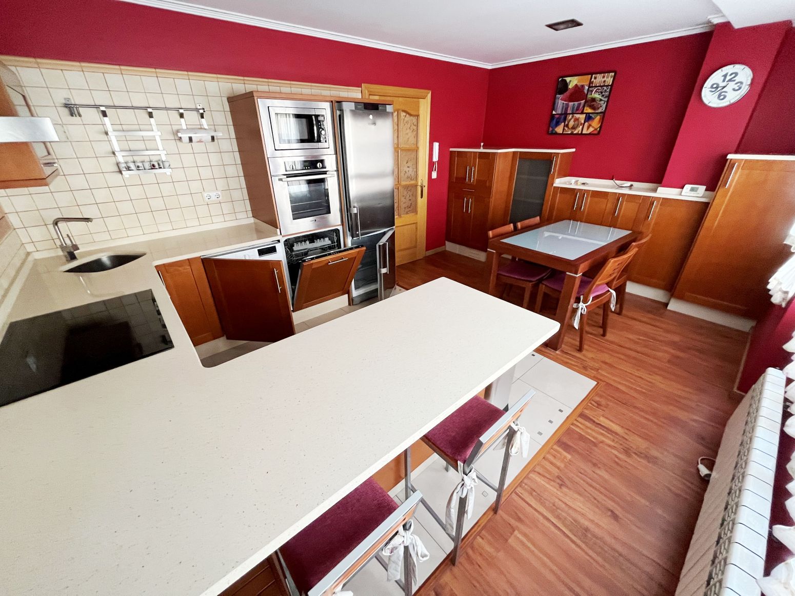 Kitchen of Flat to rent in Avilés  with Heating, Terrace and Furnished