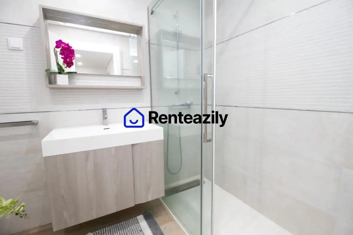 Bathroom of Flat for rent in Madrid  with Air Conditioner, Furnished and Pets allowed