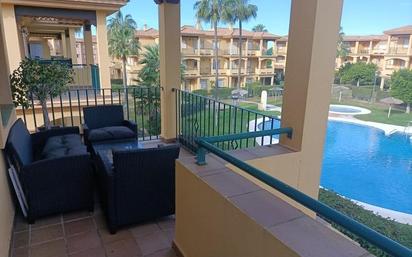 Terrace of Apartment for sale in Chiclana de la Frontera  with Air Conditioner, Private garden and Parquet flooring