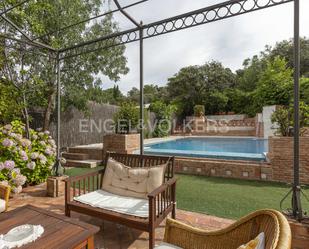 Terrace of House or chalet to rent in Las Rozas de Madrid  with Air Conditioner, Heating and Private garden