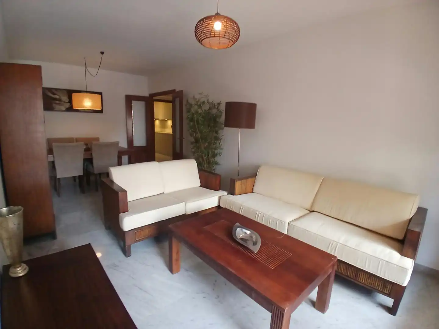 Wohnzimmer von Wohnung zur Miete in Málaga mit Klimaanlage und Alarm