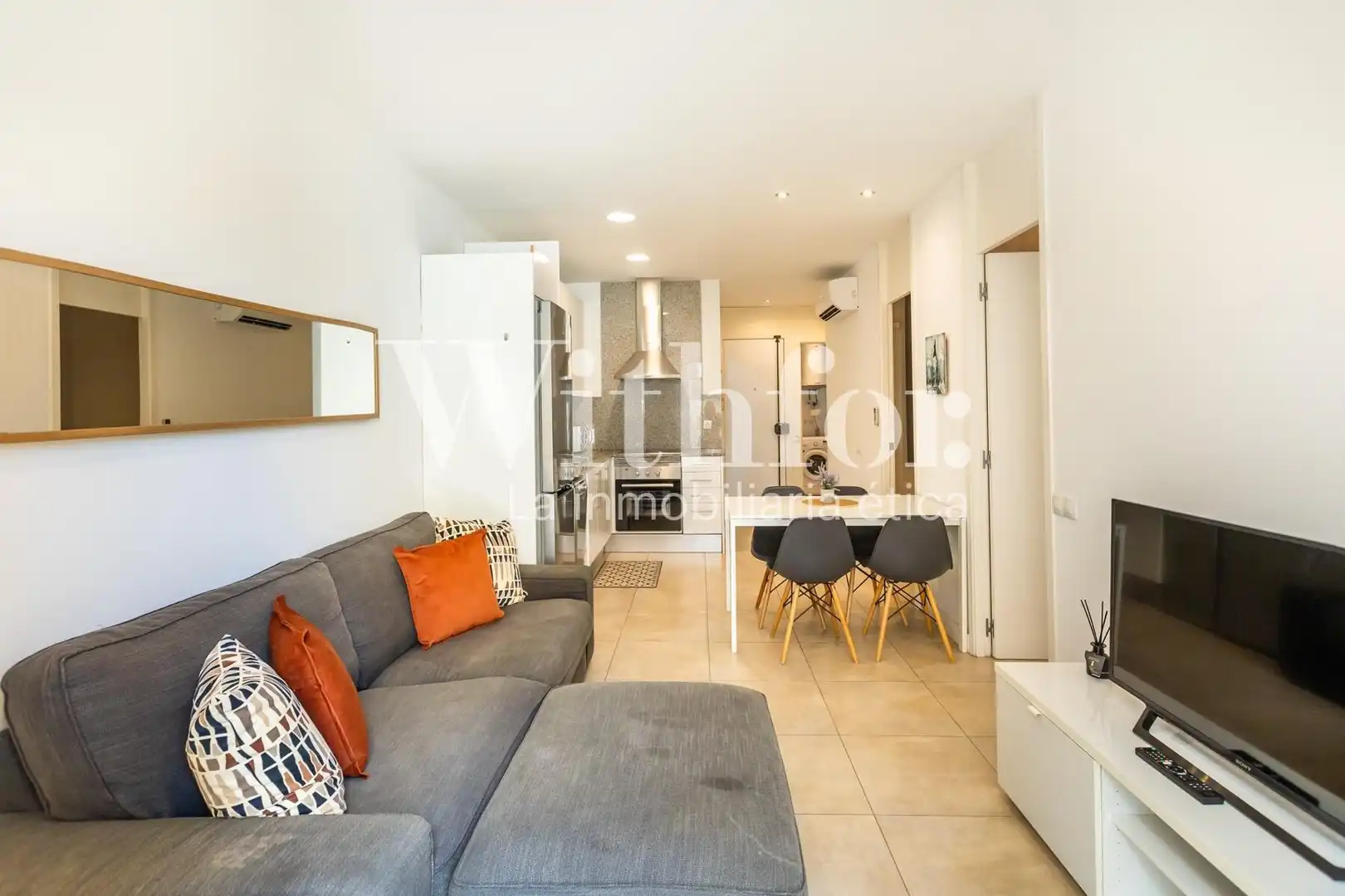 Living room of Flat for sale in Barcelona  with Air Conditioner, Heating and Parquet flooring