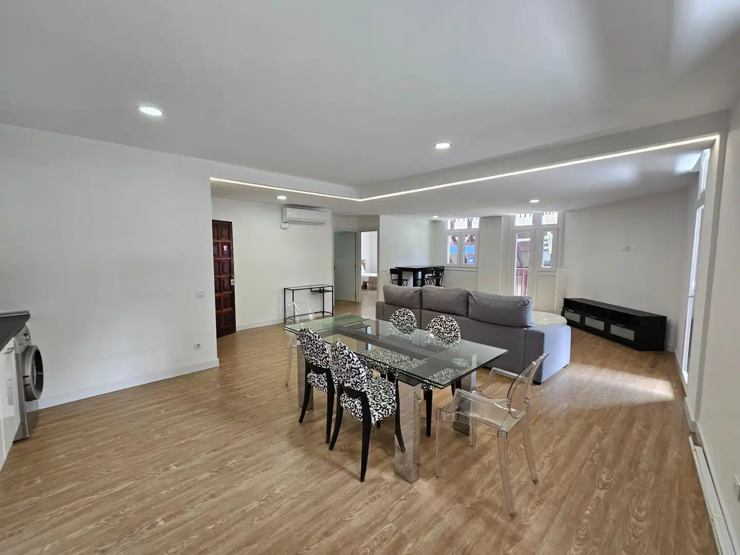 Sala de estar de Piso de alquiler en Las Palmas de Gran Canaria con Aire acondicionado, Parquet y Balcón