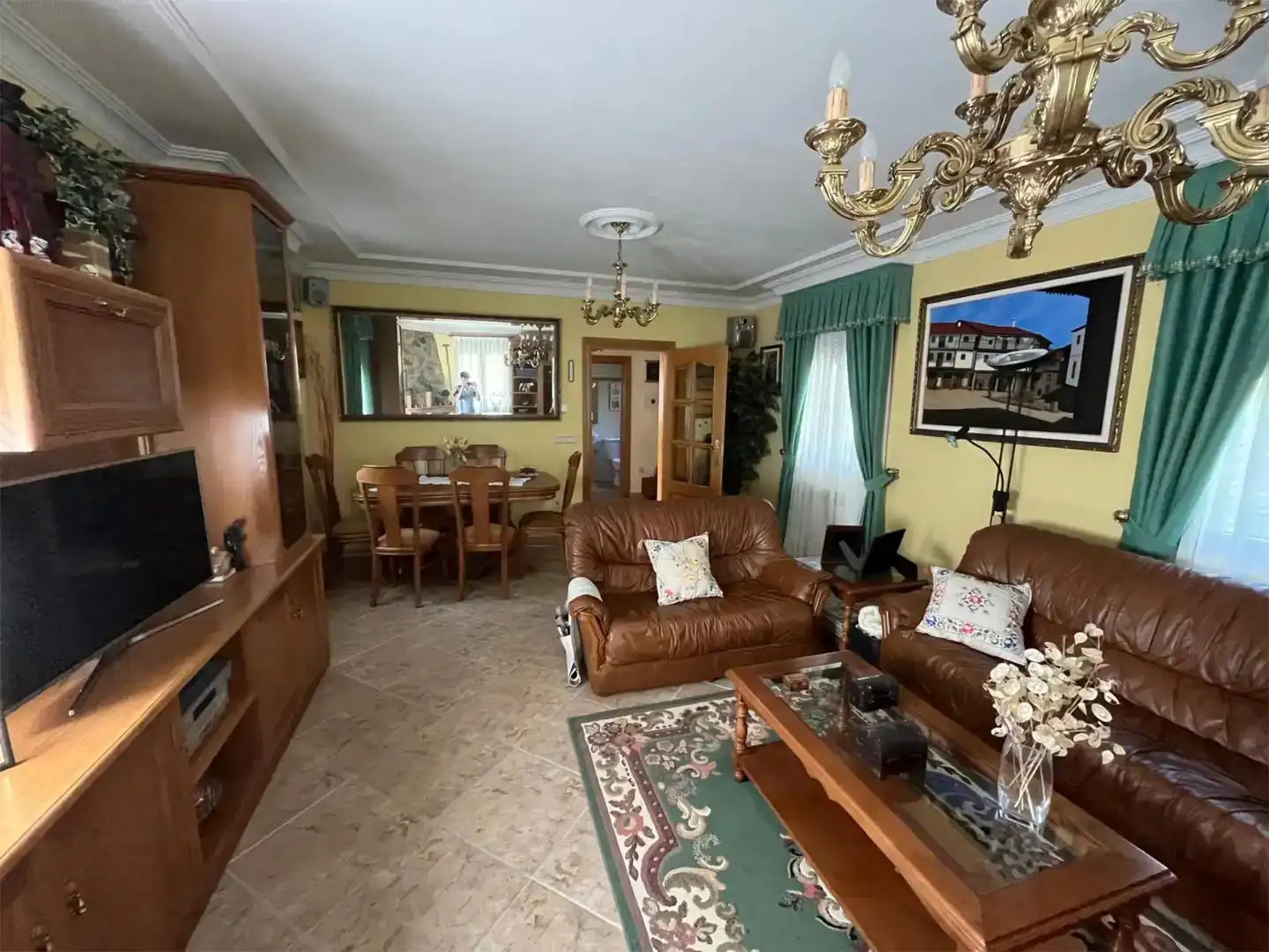Sala de estar de Casa o chalet en venta en La Alberca  con Jardín privado, Parquet y Amueblado