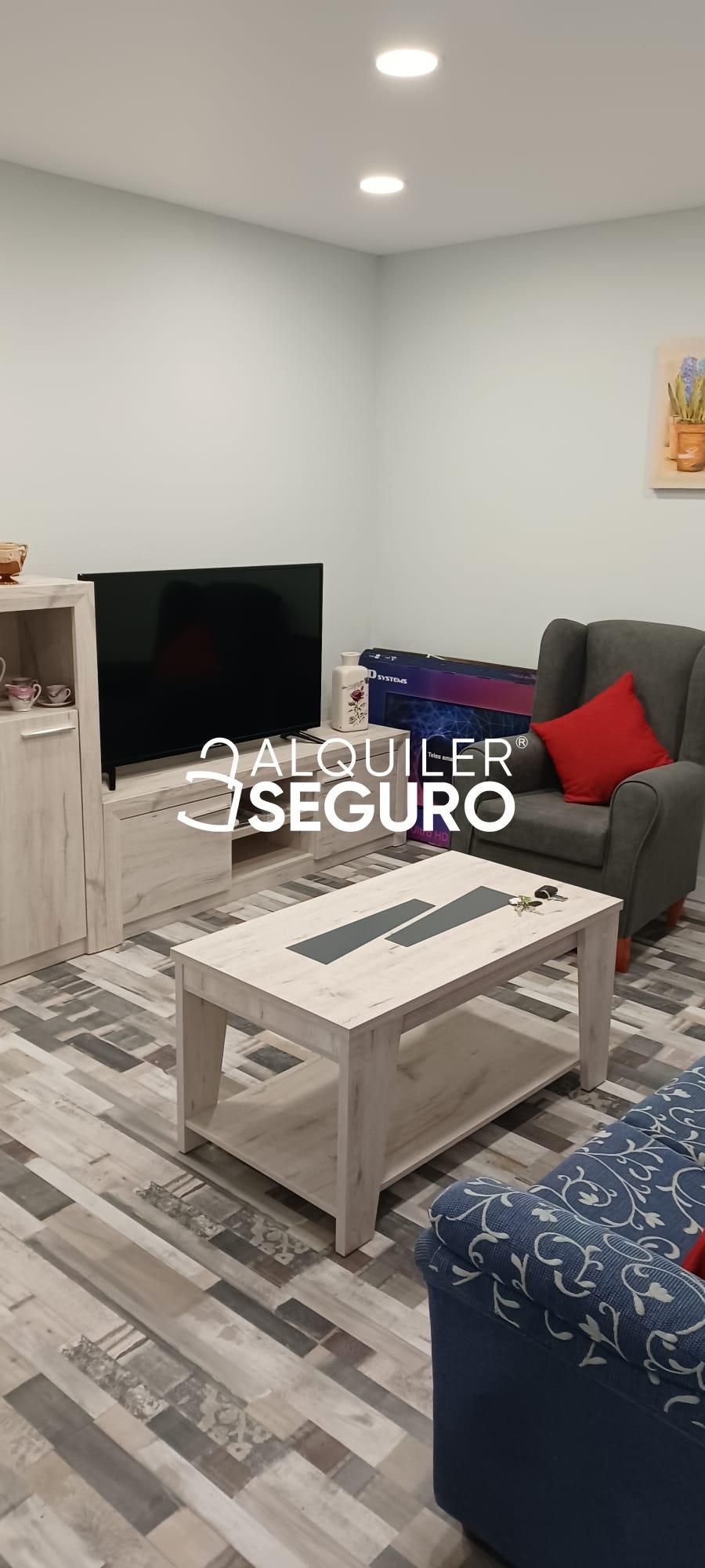 Sala d'estar de Pis de lloguer en Getafe amb Aire condicionat, Calefacció i Moblat